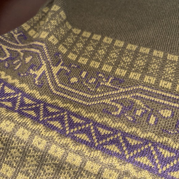 Olive Knit Maxi Skirt Women's Large Granola Boho Corp Lennie For Nina Leonard - Picture 6 of 7